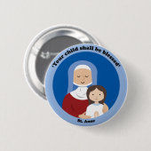 St. Anne Ronde Button 5,7 Cm (Voorkant /achterkant)