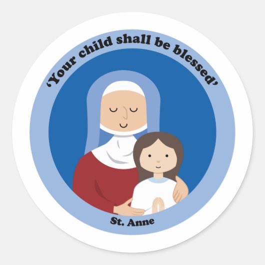 St. Anne Ronde Sticker (Voorkant)