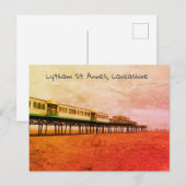 St Annes Victoriaans Pier in Lancashire, briefkaar Briefkaart (Voorkant / Achterkant)