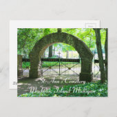 St. Ann's begraafplaats Mackinac Island Michigan Briefkaart (Voorkant / Achterkant)