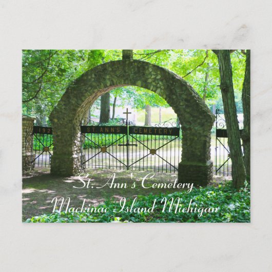 St. Ann's begraafplaats Mackinac Island Michigan Briefkaart (Voorkant)