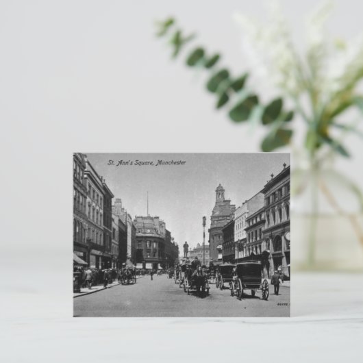 St. Ann's Square, Manchester, c.1910 Briefkaart (Staand voorkant)