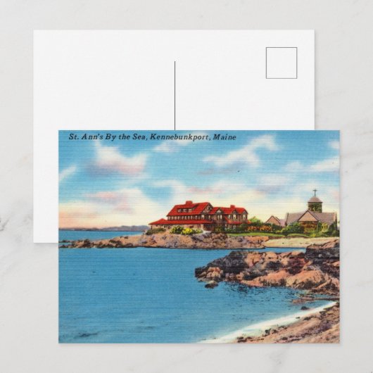 St. Ann's van het Zee, Kennebunkport, Maine Briefkaart (Voorkant / Achterkant)