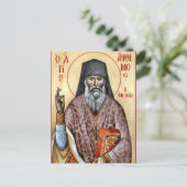 St. Anthimos of Chios Orthodox Christian Icon      Briefkaart (Staand voorkant)