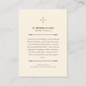 St. Anthimos of Chios Orthodox Prayer Card Plaatskaartje (Achterkant)