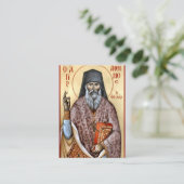 St. Anthimos of Chios Orthodox Prayer Card Plaatskaartje (Staand voorkant)