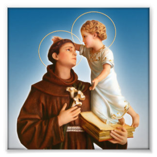 ST. ANTHONIE VAN PADUA FOTO AFDRUK