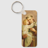 St. Anthony Baby Jesus Religieuze Vintage katholie Sleutelhanger (Voorkant)