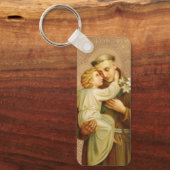 St. Anthony Baby Jesus Religieuze Vintage katholie Sleutelhanger (Voorkant)