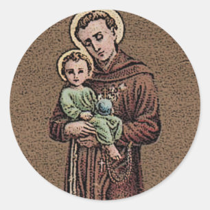 St. Anthony bidt voor ons Ronde Sticker