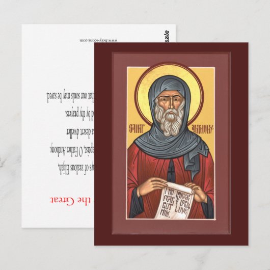 St. Anthony de Great Prayer Card Briefkaart (Voorkant / Achterkant)
