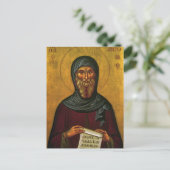 St. Anthony de Grote Orthodoxe Christelijk Icoon Briefkaart (Staand voorkant)