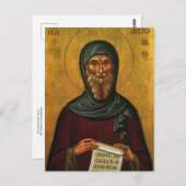 St. Anthony de Grote Orthodoxe Christelijk Icoon Briefkaart (Voorkant / Achterkant)
