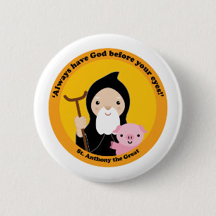 St. Anthony de Grote Ronde Button 5,7 Cm