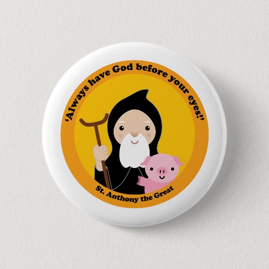 St. Anthony de Grote Ronde Button 5,7 Cm (Voorkant)
