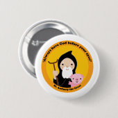 St. Anthony de Grote Ronde Button 5,7 Cm (Voorkant /achterkant)