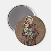 St. Anthony en Baby Jesus Magneet (Voorkant / Achterkant)