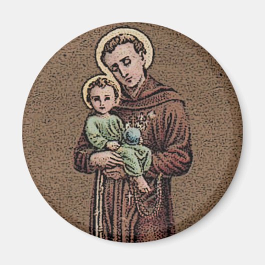 St. Anthony en Baby Jesus Magneet (Voorkant)