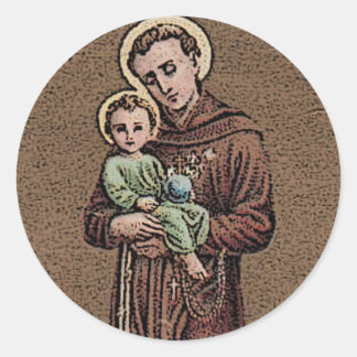 St. Anthony en Baby Jesus Ronde Sticker
