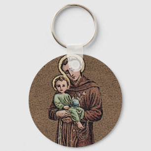 St. Anthony en Baby Jesus Sleutelhanger