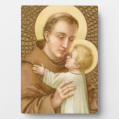 St. Anthony en het Christelijke Kind (JM 05) 5"x7" Fotoplaat (voorkant)