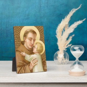 St. Anthony en het Christelijke Kind (JM 05) 5"x7" Fotoplaat