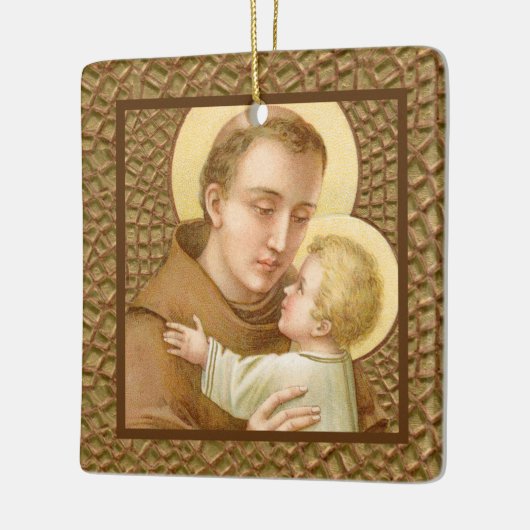 St. Anthony en het Christuskind (JM 05) DIY Back Keramisch Ornament (Links)