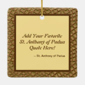 St. Anthony en het Christuskind (JM 05) DIY Back Keramisch Ornament (Achterkant)