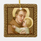 St. Anthony en het Christuskind (JM 05) DIY Back Keramisch Ornament (Voorkant)