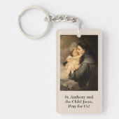 St. Anthony en Kind Jezus Gebedskaart Sleutelhanger (Voorkant)