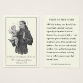 St. Anthony Gebed voor gemoedsrust & hart Visitekaartje (Voorkant /achterkant)