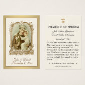 St. Anthony Jesus Elegant Gold Wedding Favor Kaart (Voorkant /achterkant)