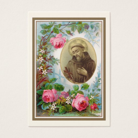 St. Anthony Jesus Elegant Gold Wedding Favor Kaart (Voorkant)