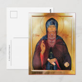 St. Anthony of Dymsk, Novgorod Icon Briefkaart (Voorkant / Achterkant)