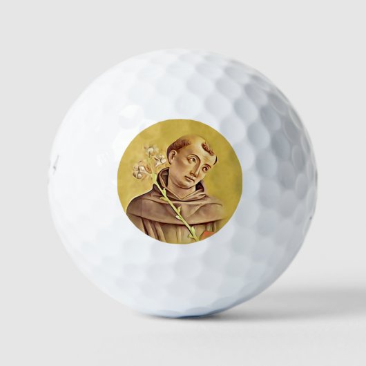 St. Anthony Patron Saint Lost Golf Balls Humoureus Golfballen (Voorkant)