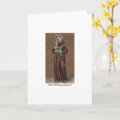 St. Anthony Pray voor ons Kaart (Gele Bloem)
