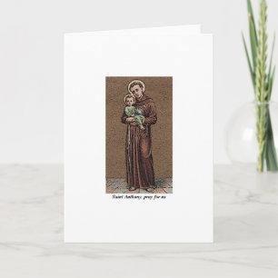 St. Anthony Pray voor ons Kaart