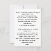 St. Anthony Prayer Card (Achterkant)