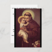 St. Anthony Prayer Card (Voorkant / Achterkant)