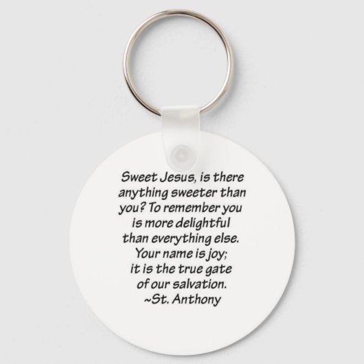 St. Anthony Quote Sleutelhanger (Voorkant)