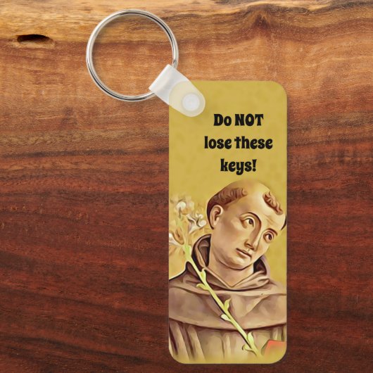 St. Anthony Religieuze katholieke Funny Sleutelhan Sleutelhanger (Voorkant)