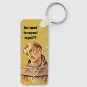 St. Anthony Religieuze katholieke Funny Sleutelhan Sleutelhanger (Achterkant)