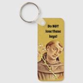 St. Anthony Religieuze katholieke Funny Sleutelhan Sleutelhanger (Voorkant)