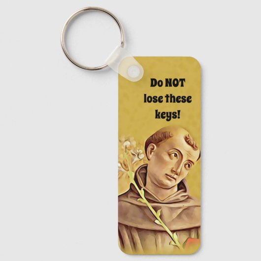 St. Anthony Religieuze katholieke Funny Sleutelhan Sleutelhanger (Voorkant)