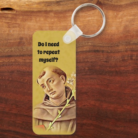 St. Anthony Religieuze katholieke Funny Sleutelhan Sleutelhanger (Achterkant)