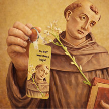 St. Anthony Religieuze katholieke Funny Sleutelhan