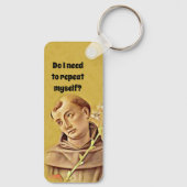 St. Anthony religieuze katholieke grappige sleutel Sleutelhanger (Achterkant)
