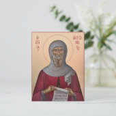 St. Anthony the Great Orthodox Christian Icon Briefkaart (Staand voorkant)