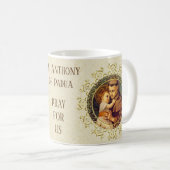 St. Anthony van de Baby van Padua Jesus Religious Koffiemok (Voorkant rechts)