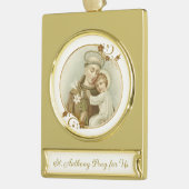 St. Anthony van de Baby van Padua Jesus Religious Verguld Banner Ornament (Links)
